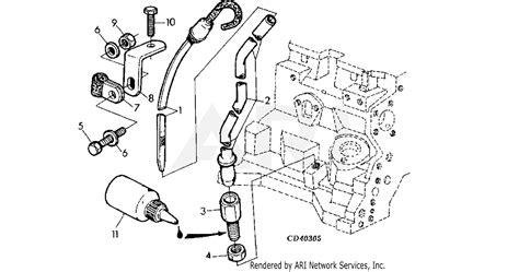 250 jd skid steer dipstick tube|OIL FILTER, DIPSTICK AND GUIDE .